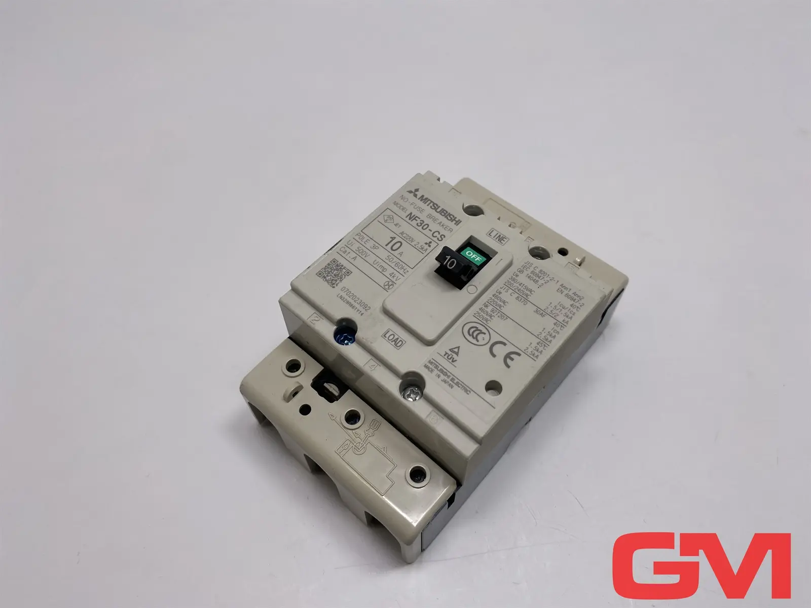 Produktfoto 1 von Mitsubishi Schutzschalter NF30-CS 3P 10A NO-Fuse Breaker 2JA013A00001L
