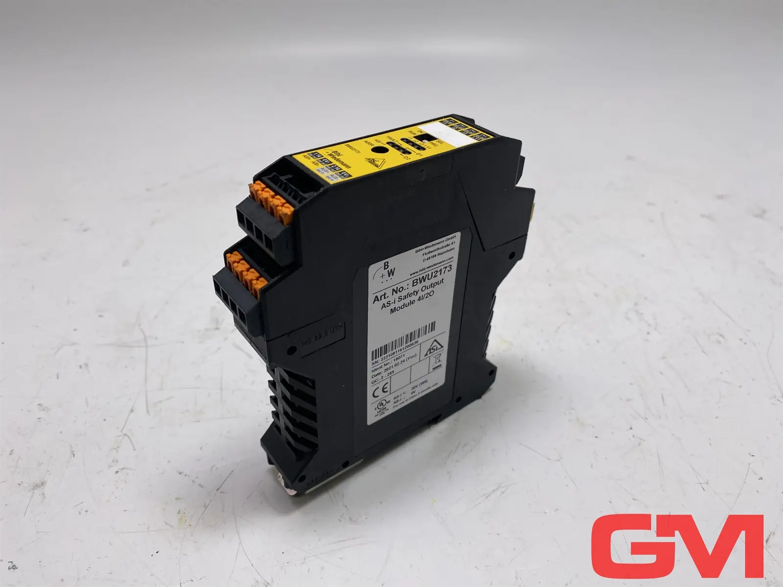 Produktfoto 1 von Bihl+Wiedemann ASi Safety Ausgangsmodul BWU2173 output module 4I/2O 18071
