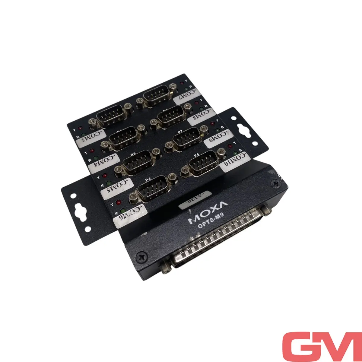 Produktfoto 1 von Moxa Anschlusskasten OPT8-M9 male connection box M62 to 8 x DB9 Adapter