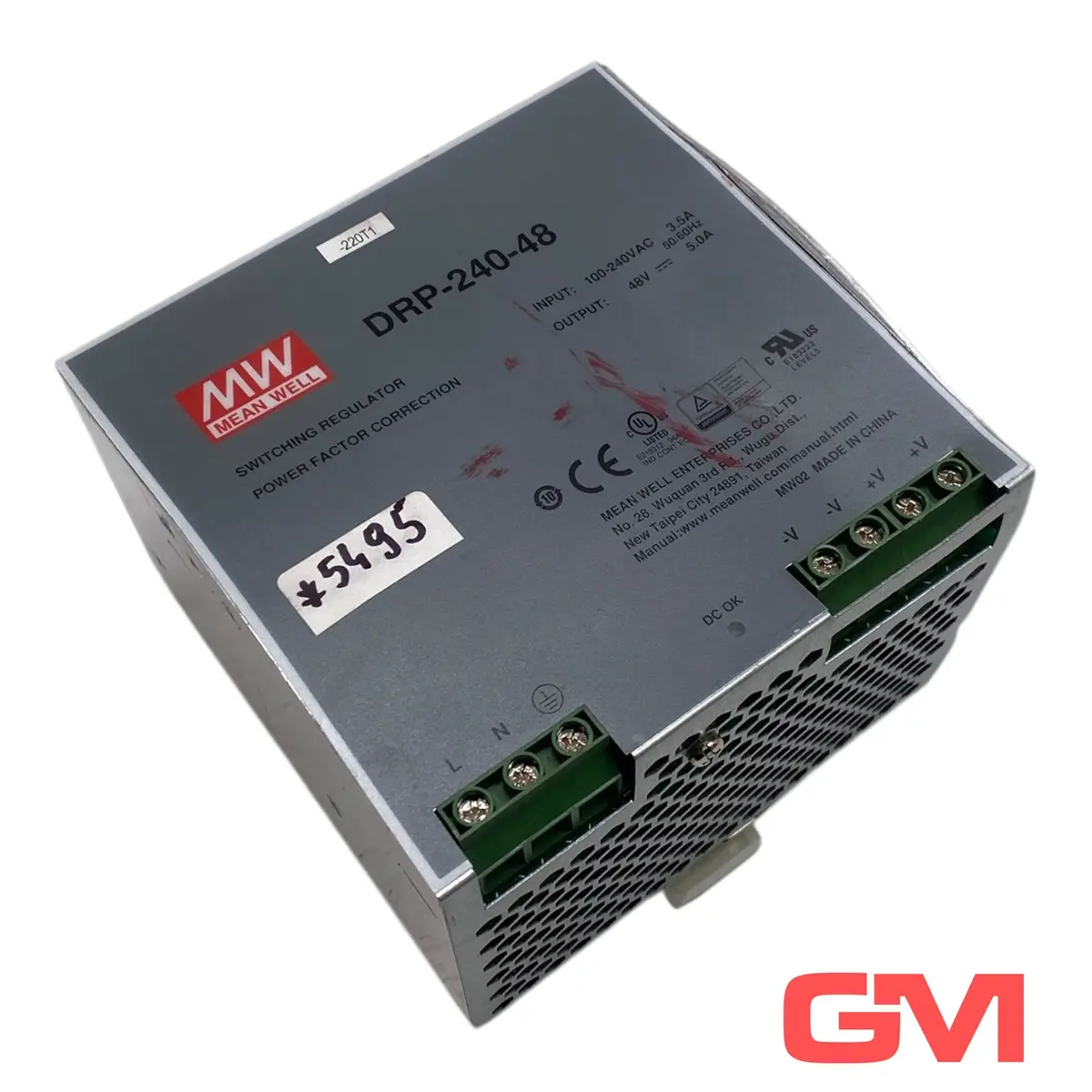 Produktfoto 1 von Mean Well DIN-Schienen-Netzteil DRP-240-48 power supply 230W beschädigt