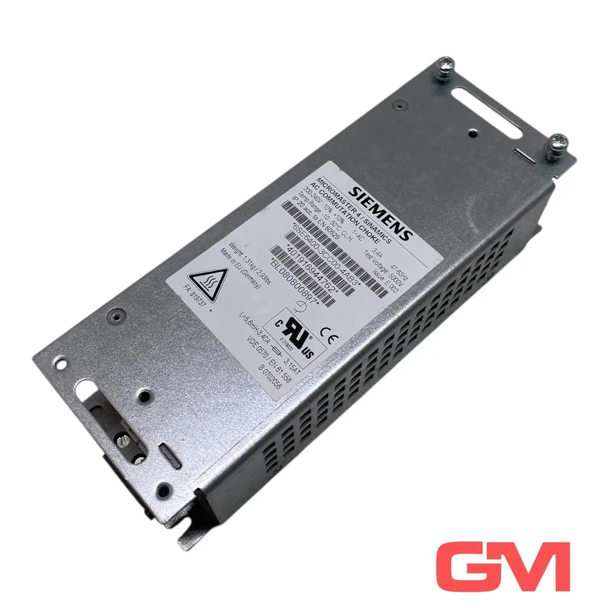 Produktfoto 1 von Siemens Kommutierungsdrossel 6SE6400-3CC00-4AB3 4 line reactor Kabel beschädigt