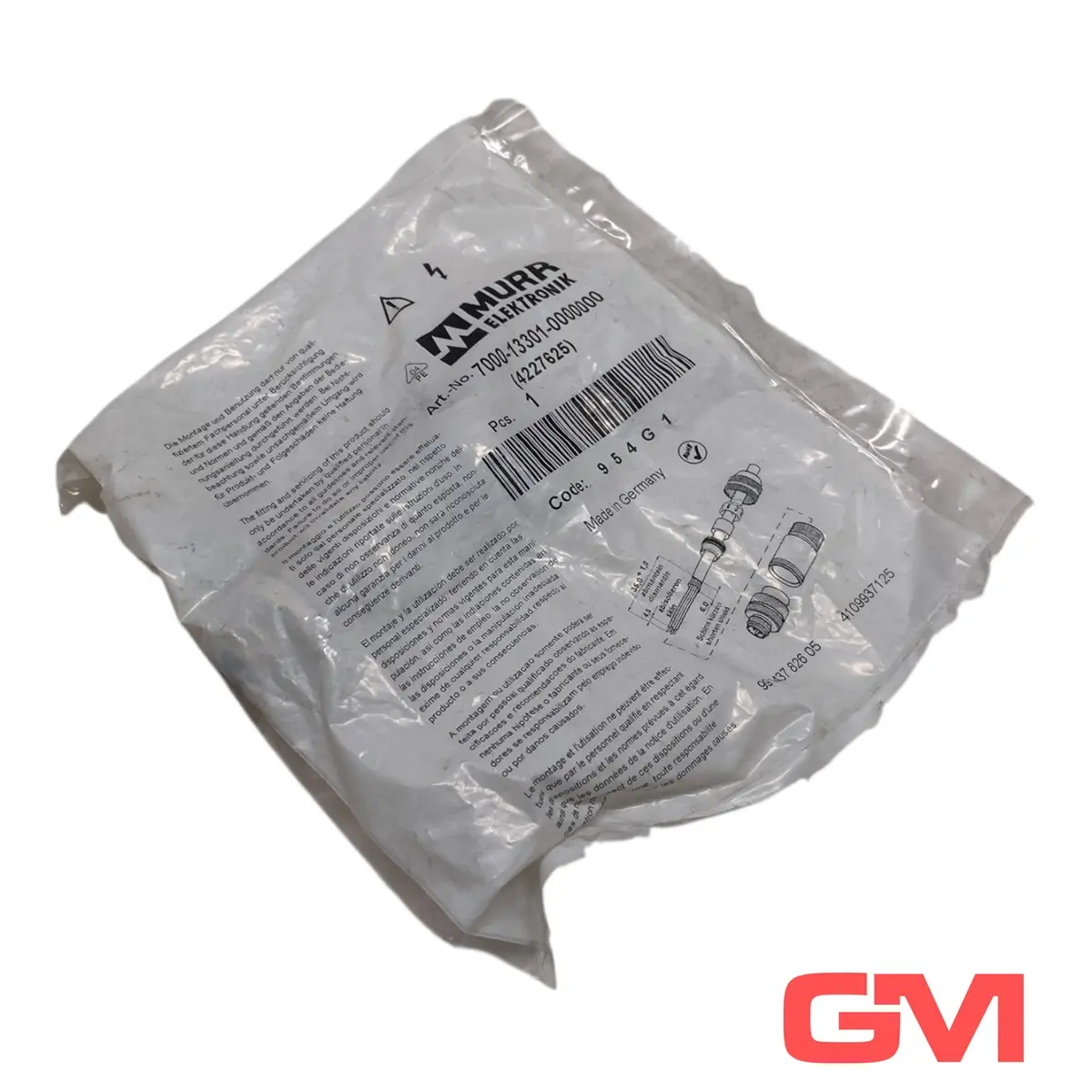 Produktfoto 1 von Murr elektronik Stecker gerade M12 7000-13301-0000000 male straight 0° A-kod.