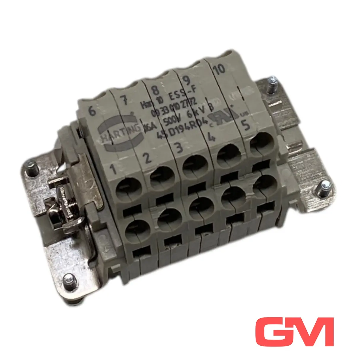 Produktfoto 1 von Harting Buchseneinsatz Han 10 ESS-BU Insert Double Cage 09330102772 Han 10 ESS-F