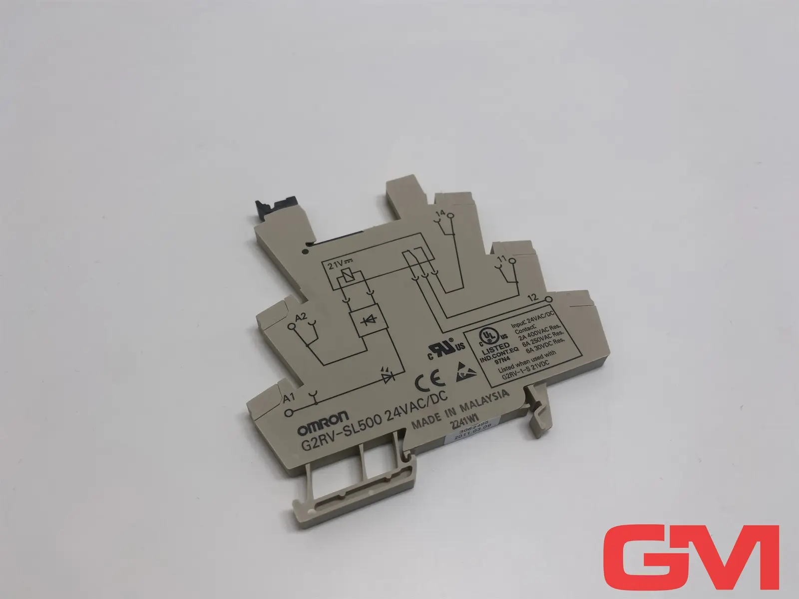 Produktfoto 1 von Omron Relaissocket G2RV-SL500 24VAC/DC slim form relays socket DIN-Schienen