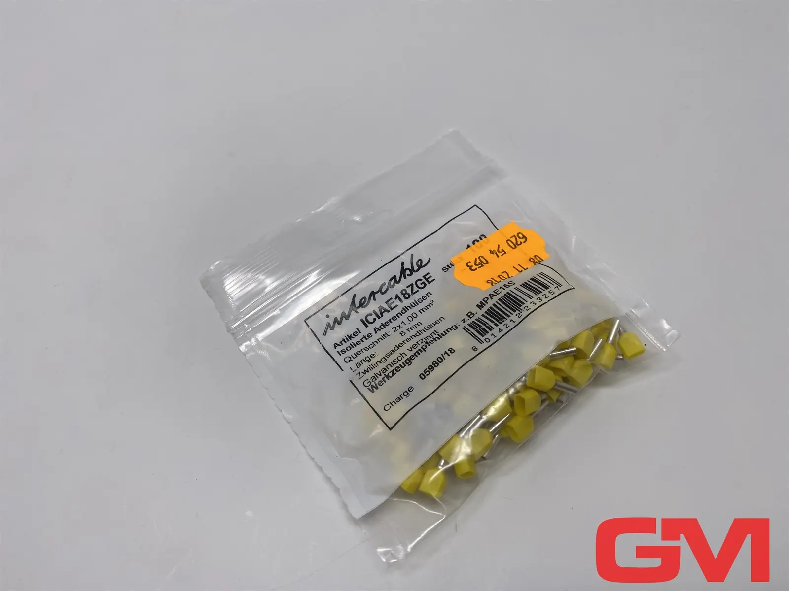 VE 100x Intercable Tools Aderendhülsen ICIAE18ZGE cable end-sleeves 2x1,00mm²