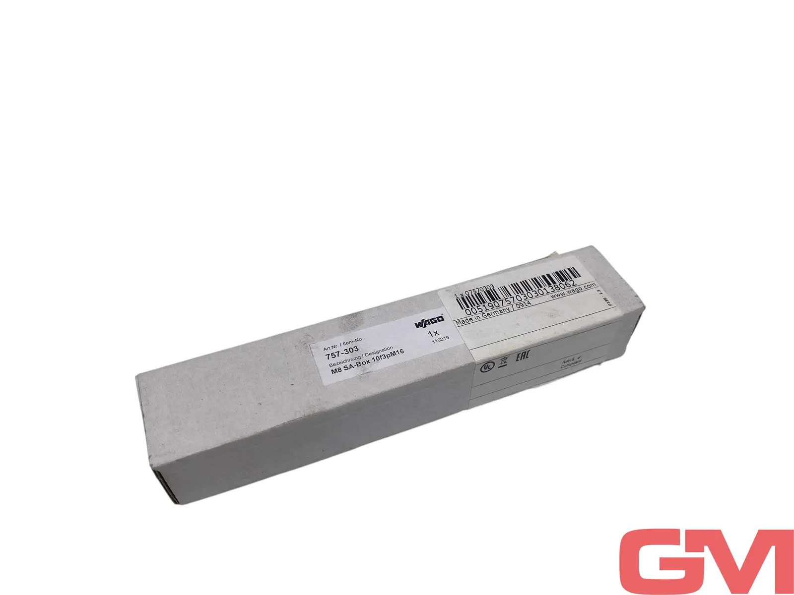 Produktfoto 1 von Wago Sensor-/ Aktorbox 757-303 M8 SA-Box 10f3pM16