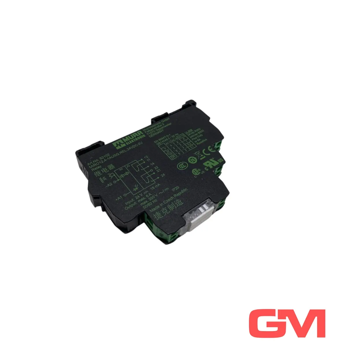 Produktfoto 1 von Murr elektronik Ausgangsrelais MIRO 12,4 24VDC-2U 52102 output relay