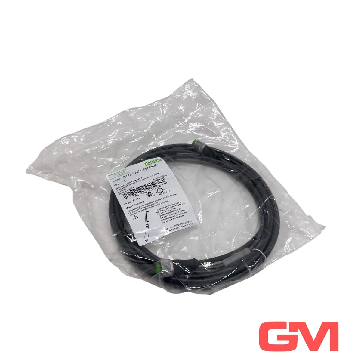 Produktfoto 1 von Murr elektronik Steckverbinder 7000-40021-6540400 conector M12 St. 0° M12 Bu. 0°