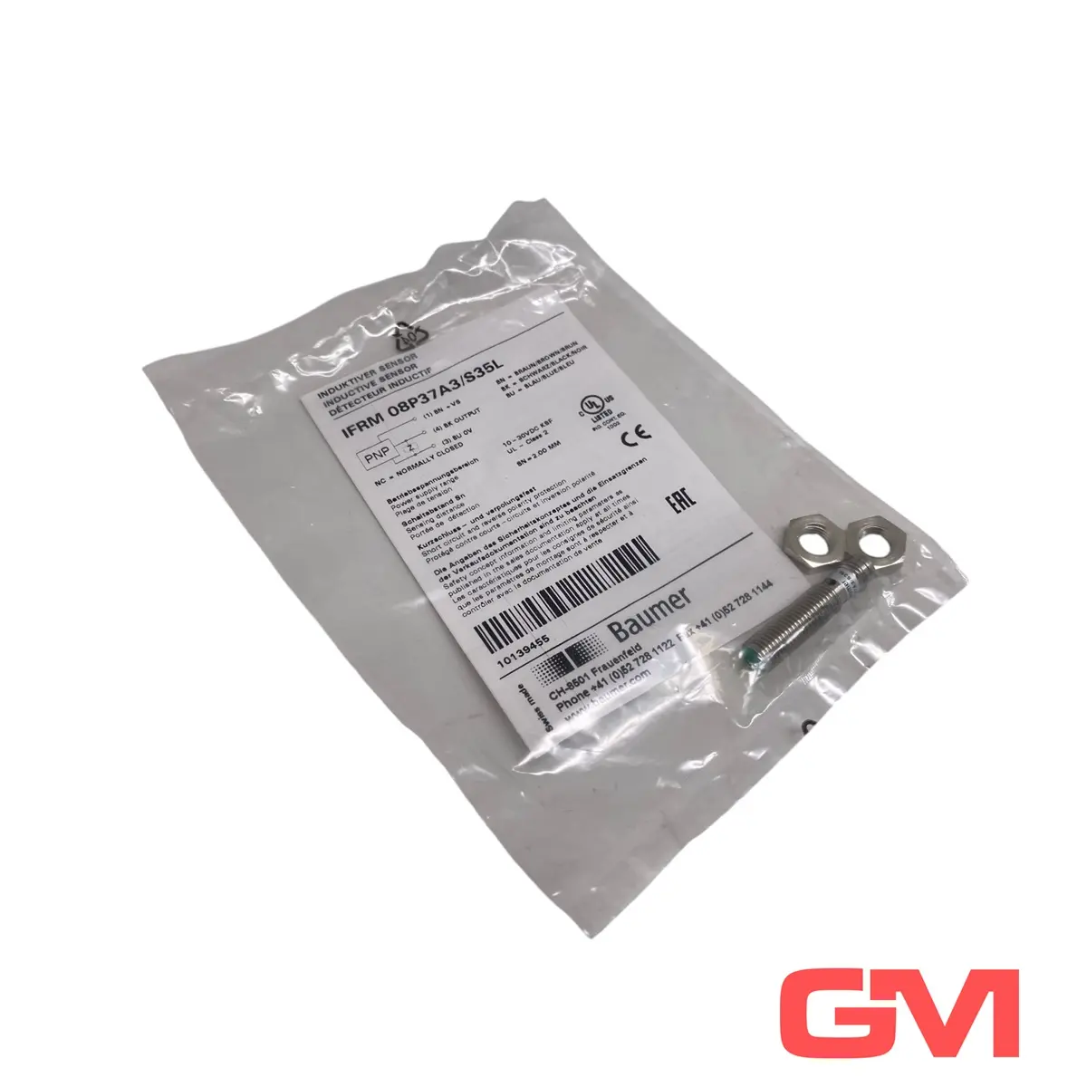 Produktfoto 1 von Baumer Induktiver Näherungsschalter IFRM 08P37A3/S35L proximity switch 10139455