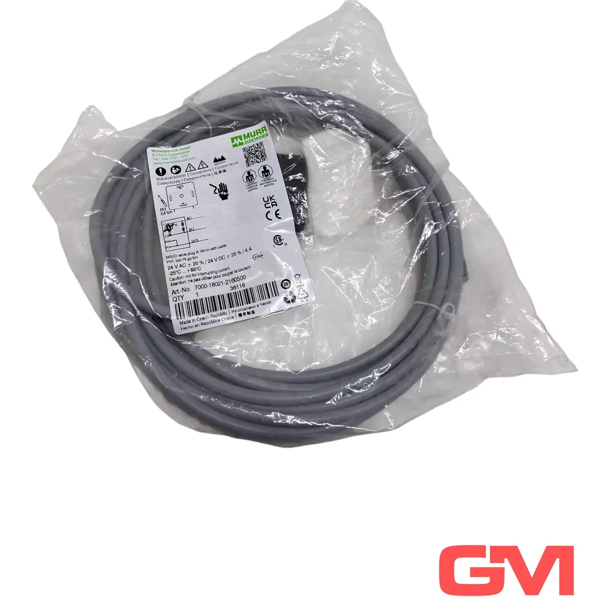 Produktfoto 1 von Murr Elektronik Ventilstecker 7000-18021-2160500 valve plug MSUD 24VAC