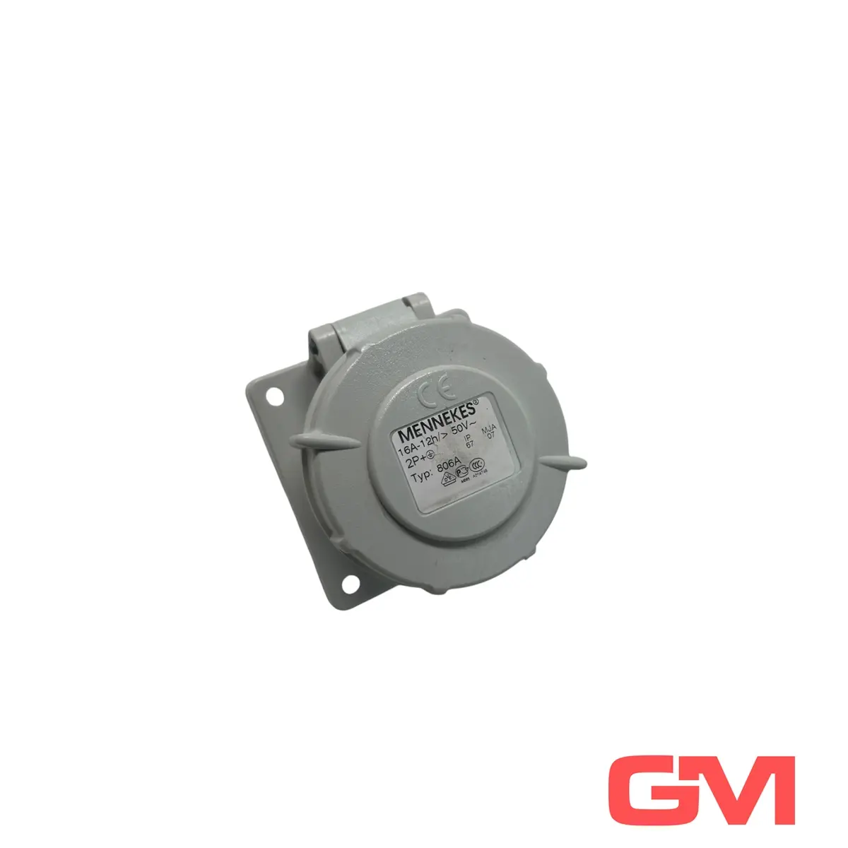 Produktfoto 1 von Mennekes Anbausteckdose 806A Panel mounted receptacle 16A-12h 50V