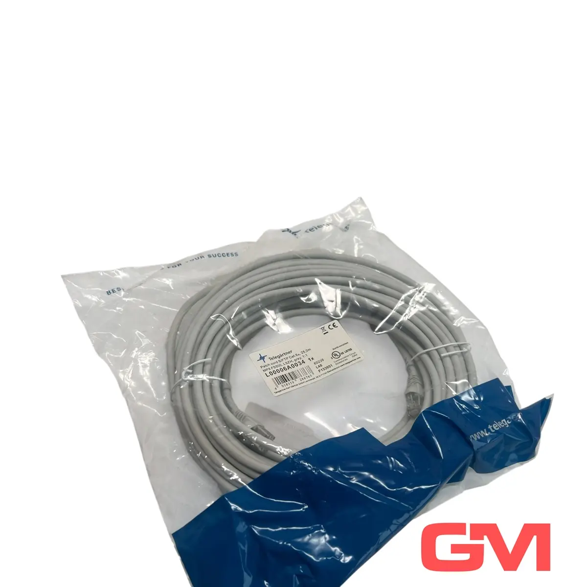 Produktfoto 1 von Telegärtner Patchkabel MP8 FS500 LSZH L00006A0034 patch cord S/FTP Cat. 6a 25m