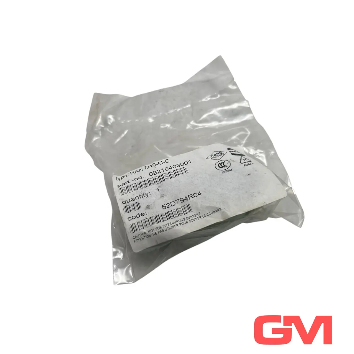Produktfoto 1 von Harting Stifteinsatz HAN-D40M male insert Han-D40M 40P + PE 09210403001