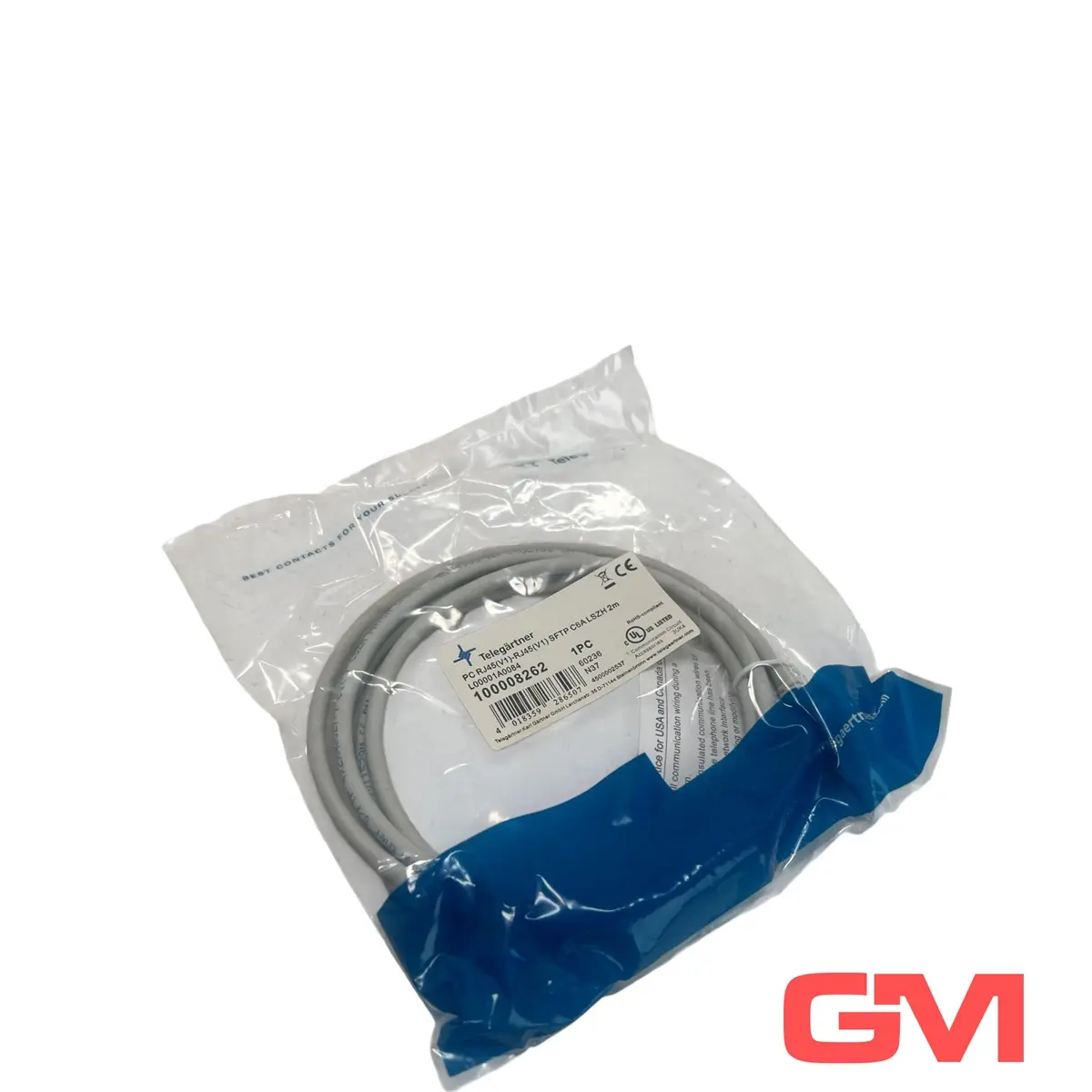 Produktfoto 1 von Telegärtner Patchkabel 100008262 patch cable Cat.6A MP8 FS 500 LSZH-2,0 m
