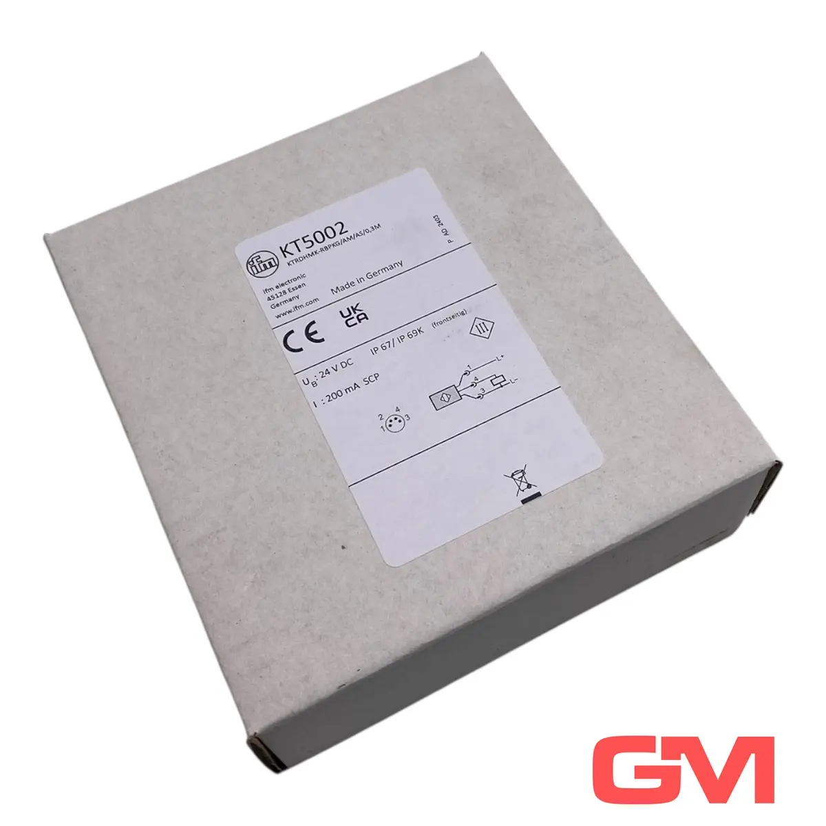 Produktfoto 1 von ifm Kapazitiver Handsensor KT5002 KTRDHMK-RBPKG/AM/AS/0,3M touch sensor