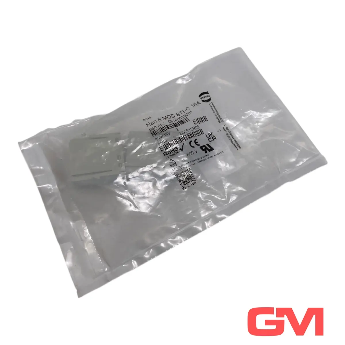 Produktfoto 1 von Harting Stiftmodul Han 8 MOD STI-C 16A 09140083001 Han EE module crimp male