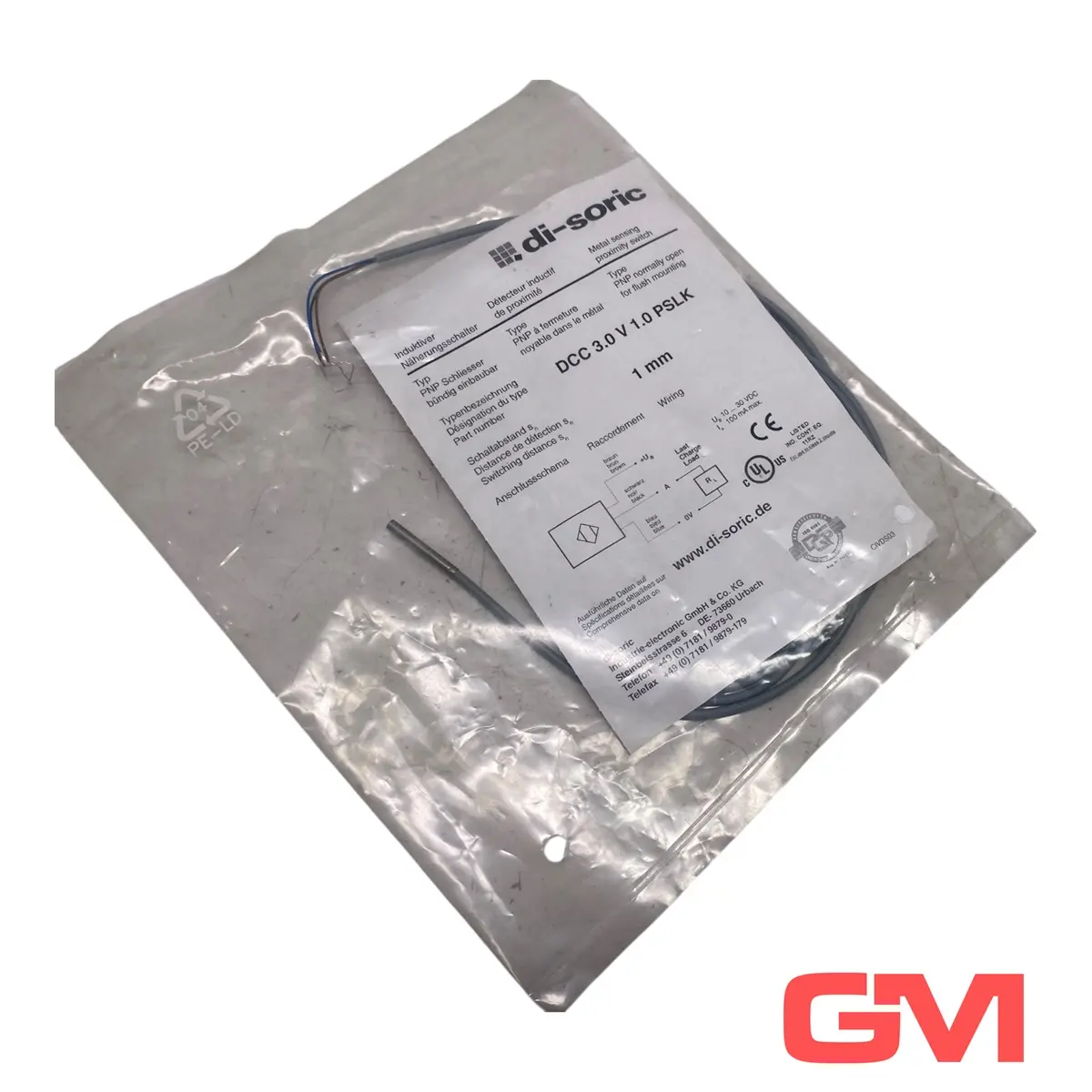 Produktfoto 1 von di-soric Induktiver Näherungssensor DCC 3.0 V 1.0 PSLK proximity sensor 200358