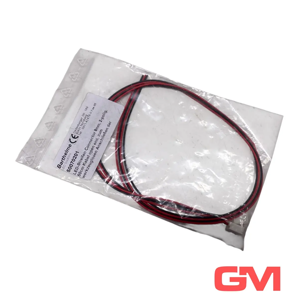 Produktfoto 1 von Barthelme LED-Streifen Steckverbinder 50070201 connector 2-polig 50 cm-Kabel