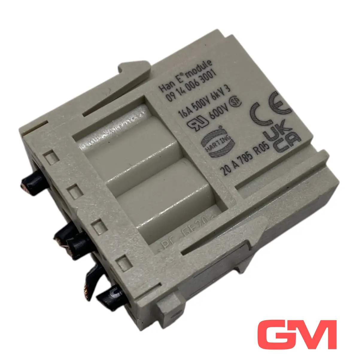 Produktfoto 1 von VE 3x Harting Stift Modul Han 6 MOD STI-C 16A 09140063001 crimp male module