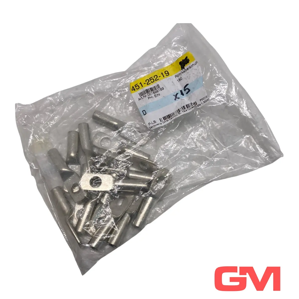 Produktfoto 1 von VE 15x Klauke Rohrkabelschuh 103R8 cable lug 180 ° M8 16mm² 001899189