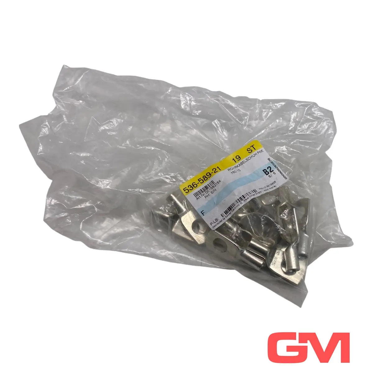 Produktfoto 1 von VE 18x TRU Components Rohrkabelschuh 1583154 cable lug 180° M10 16mm² PKK160.10