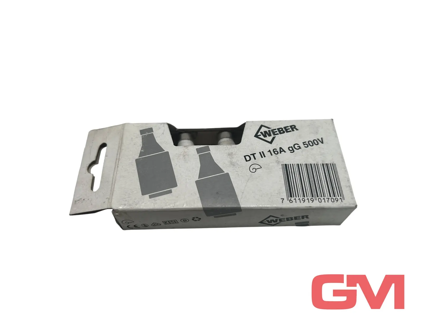 Produktfoto 1 von VE 5x Weber Sicherungseinsatz träg DT II 16A gG 500V fuse link IW 12220216