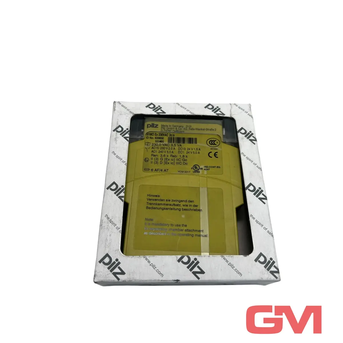 Produktfoto 1 von Pilz Temperatur-Überwachungsrelais S1MO Ex 230VAC 2c/o monitoring relay 839650