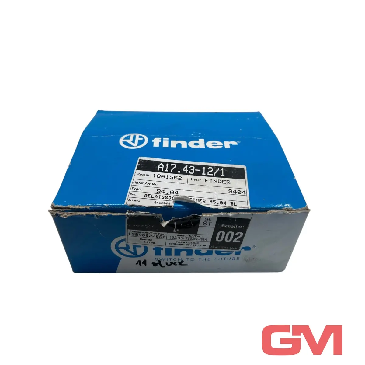 Produktfoto 1 von VPE 11x Finder Relaissockel 94.04 relay socket Relaisfassung Blau Serie 55