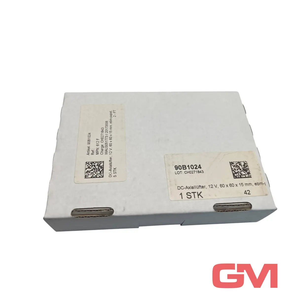 Produktfoto 1 von ebm-papst DC-Axiallüfter 612 F axial fan 12V DC 83mA 1.0W 60x60x15mm