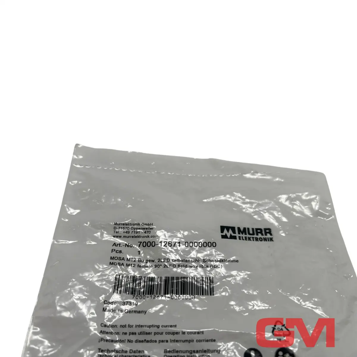 Produktfoto 1 von Murr elektronik Buchse 7000-12671-0000000 Female 90° IDC 2LED