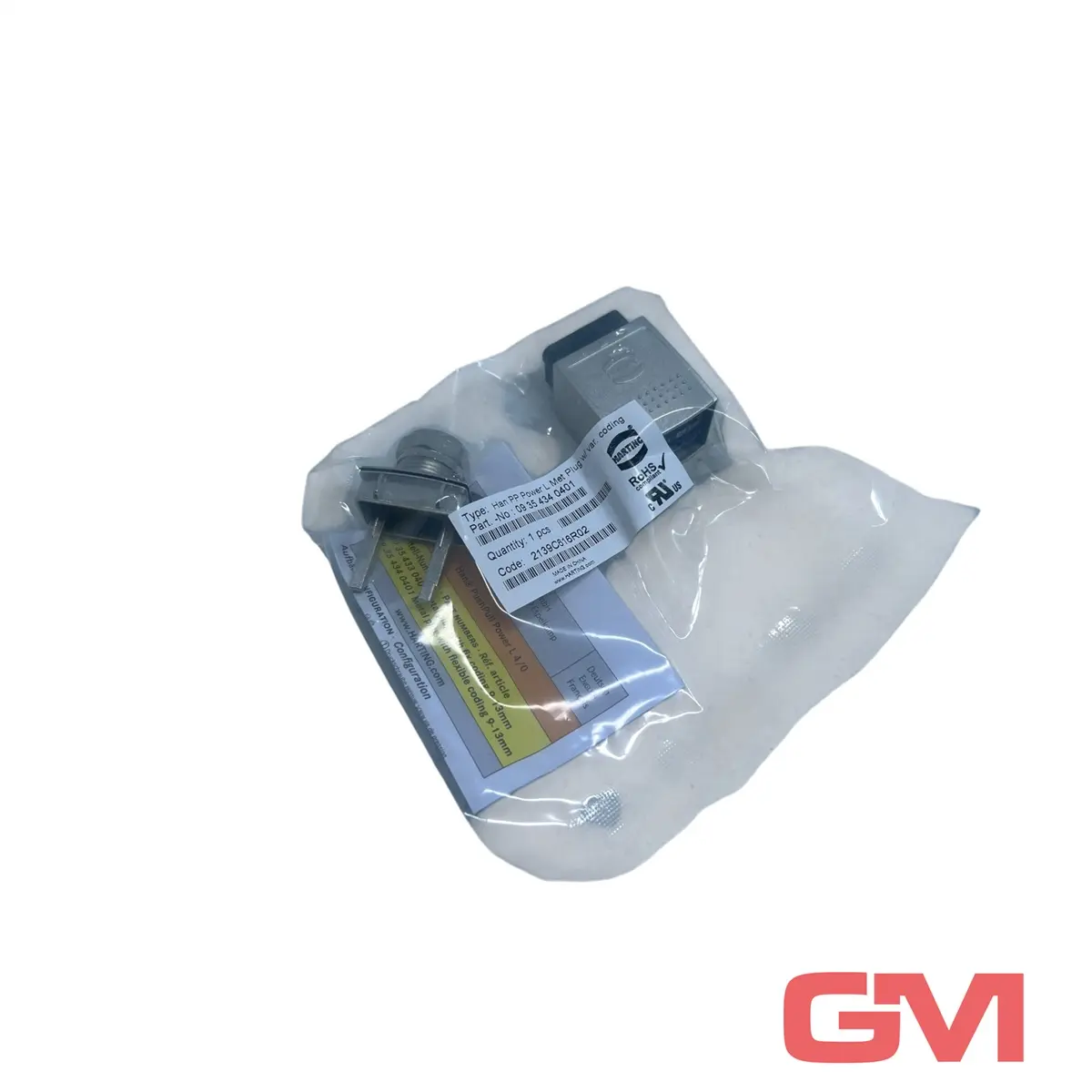 Produktfoto 1 von Harting Steckverbinder 09354340401 Han PP Power L Met plug var cod 9-13mm