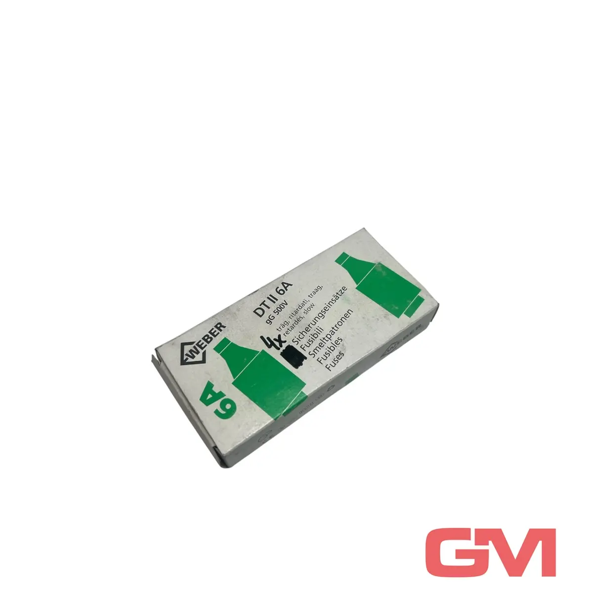 Produktfoto 1 von VPE4x Weber Sicherungseinsatz IW 1222006 fuse link DTII 6A gG 500V E2312403