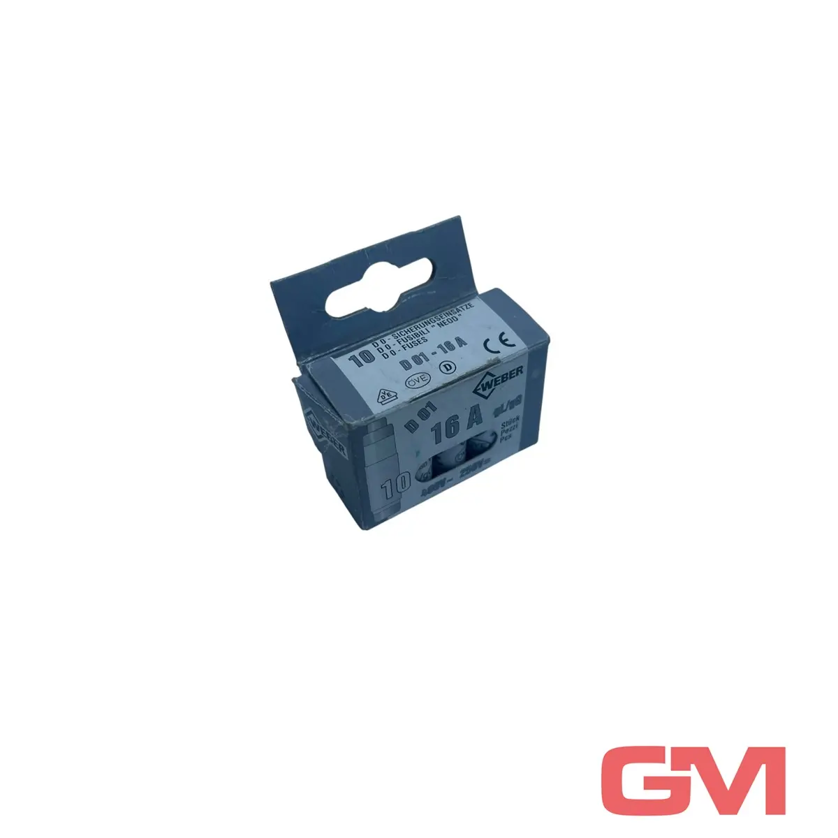 Produktfoto 1 von VE 10x Weber Sicherungseinsatz IW 1310016 fuse link D01 16A gL/gG