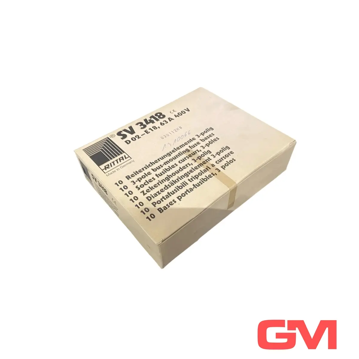 Produktfoto 1 von VE 10x Rittal Reitersicherungselement SV3418 fuse base D02-E18 63A 400V