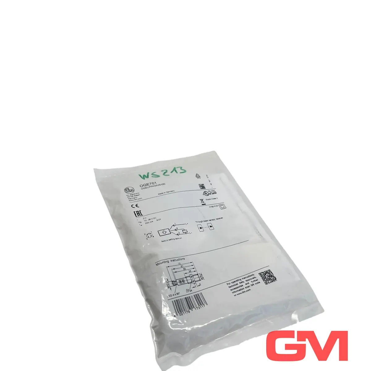 Produktfoto 1 von ifm Laser-Einweglichtschranke Empfänger OGE701 OGELFPKG/US100 laser sensor
