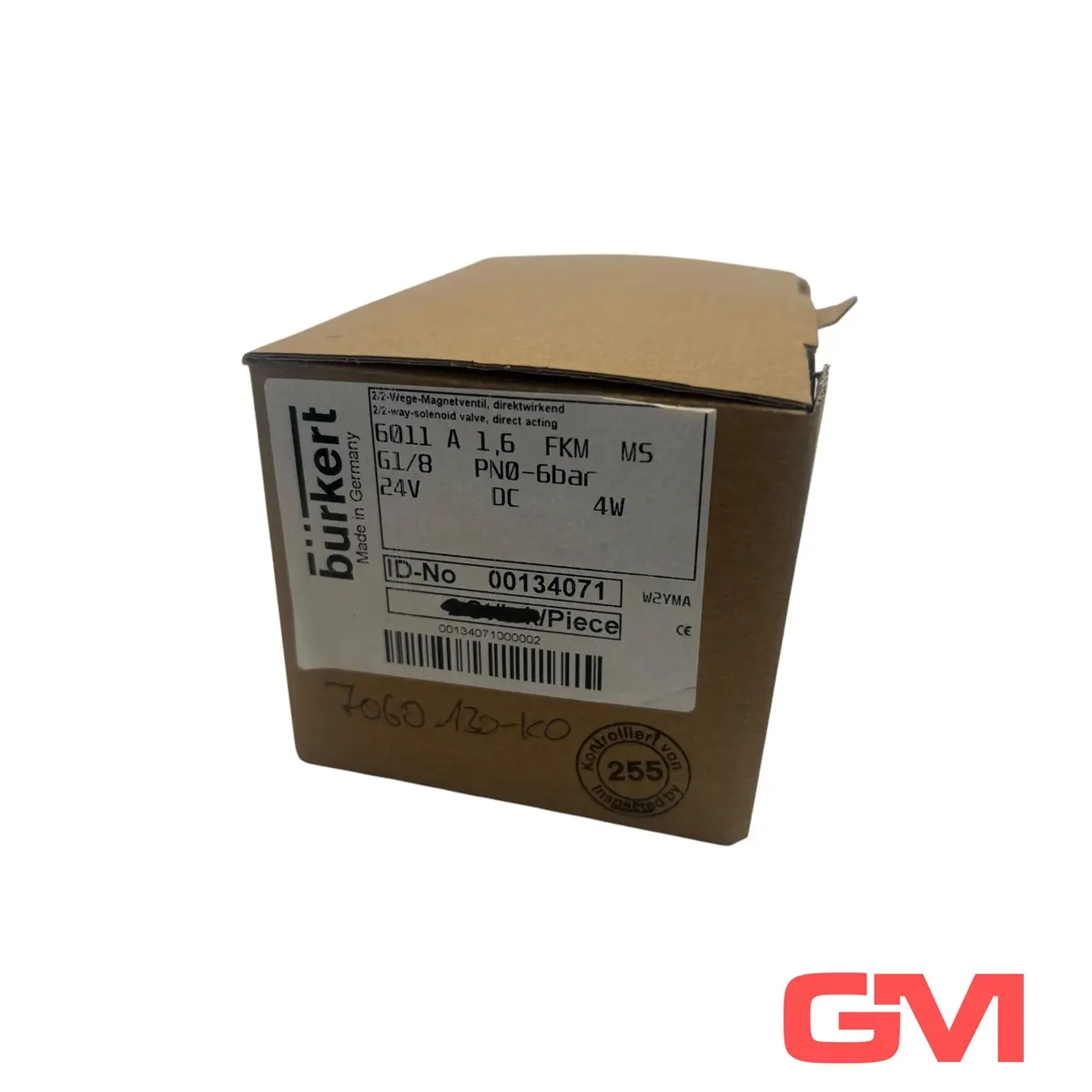 Produktfoto 1 von Bürkert Hubankerventil 2/2-Wege Typ 6011 A 1,6 00134071 Plunger valve 2/2 way