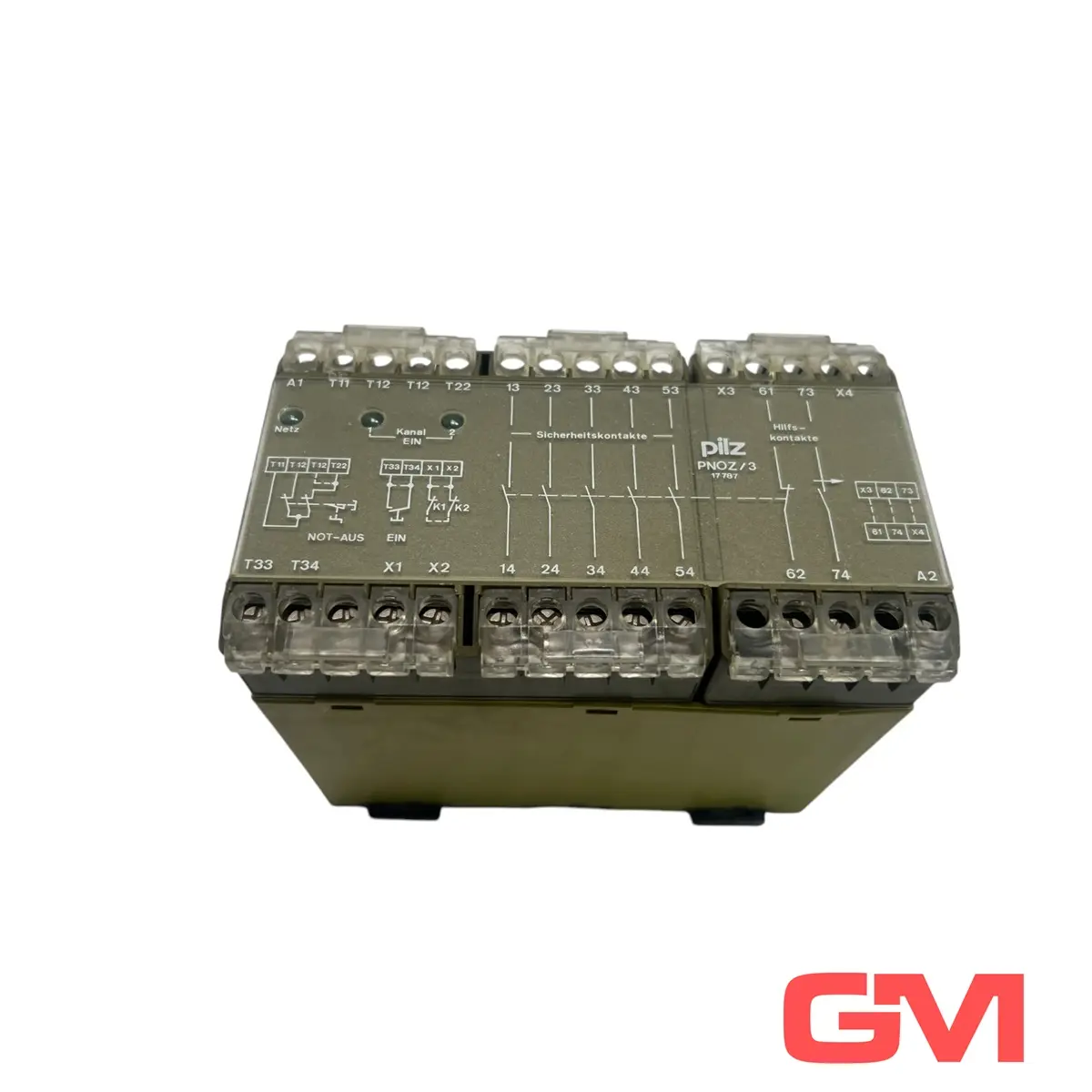 Produktfoto 1 von Pilz Not-Aus Sicherheitsrelais PNOZ/3 24VDC 5S 1Ö 1W safety relay 474895
