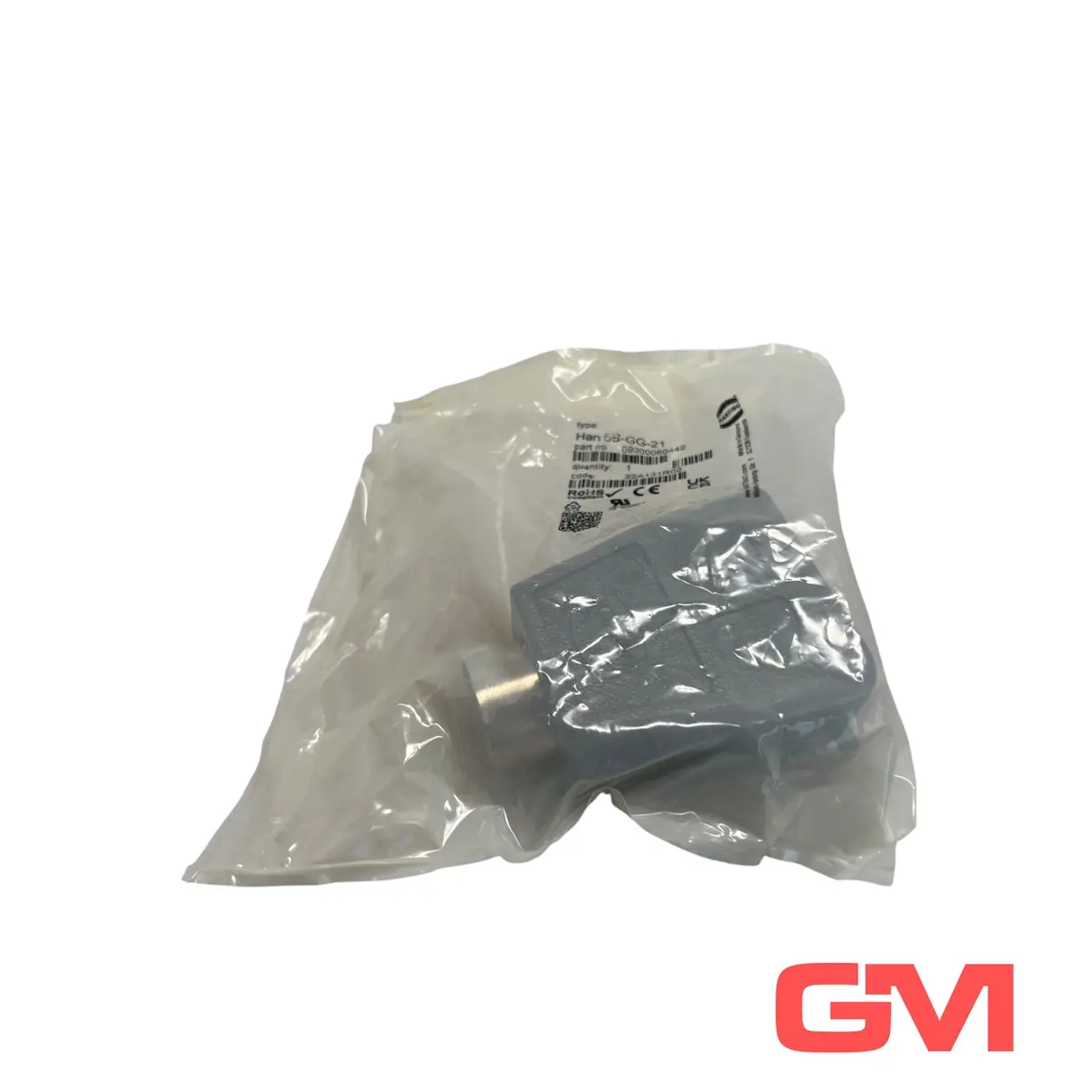 Produktfoto 1 von Harting Tüllengehäuse Han 6B-gg-21 hood 09300060442 mit Zwischenstutzen