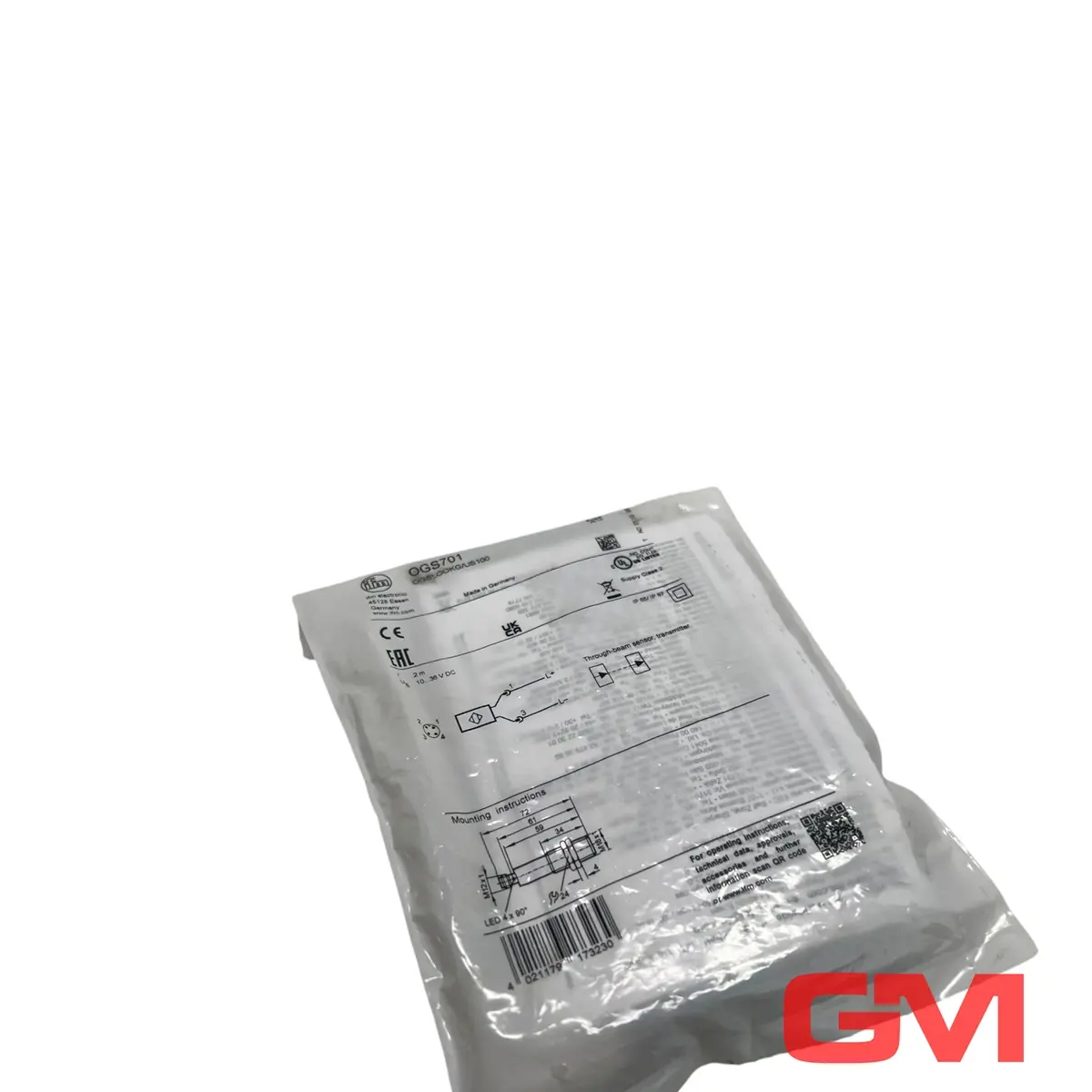 Produktfoto 1 von ifm Laser-Einweglichtschranke Sender OGS701 OGSLOOKG/US100 sensor transmitter
