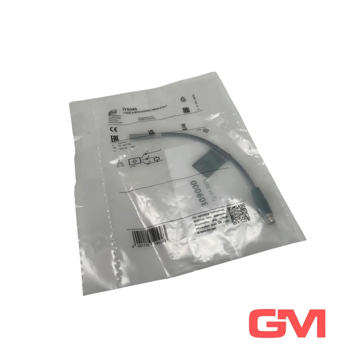 Produktfoto 1 von ifm Induktiver Sensor IY5045 IYB30,8-BPKG/V2A/0,1M/AS-610 inductive sensor