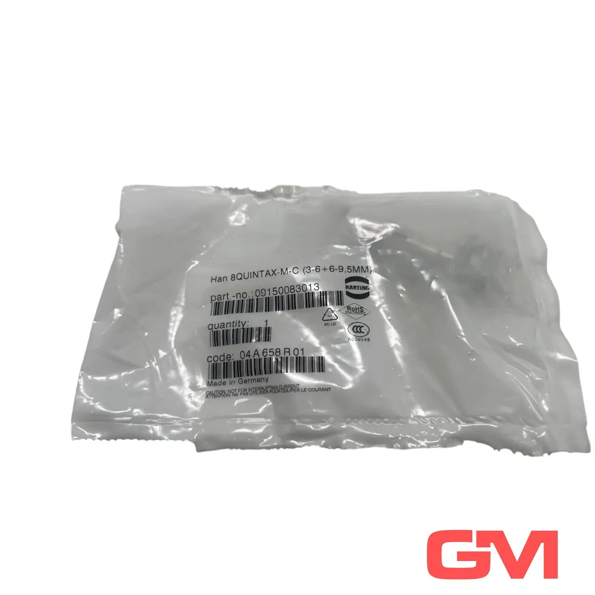 Produktfoto 1 von Harting Stifteinsatz Han 8 Quintax-M-c 09150083013 male insert 8QUINTAX-M-C