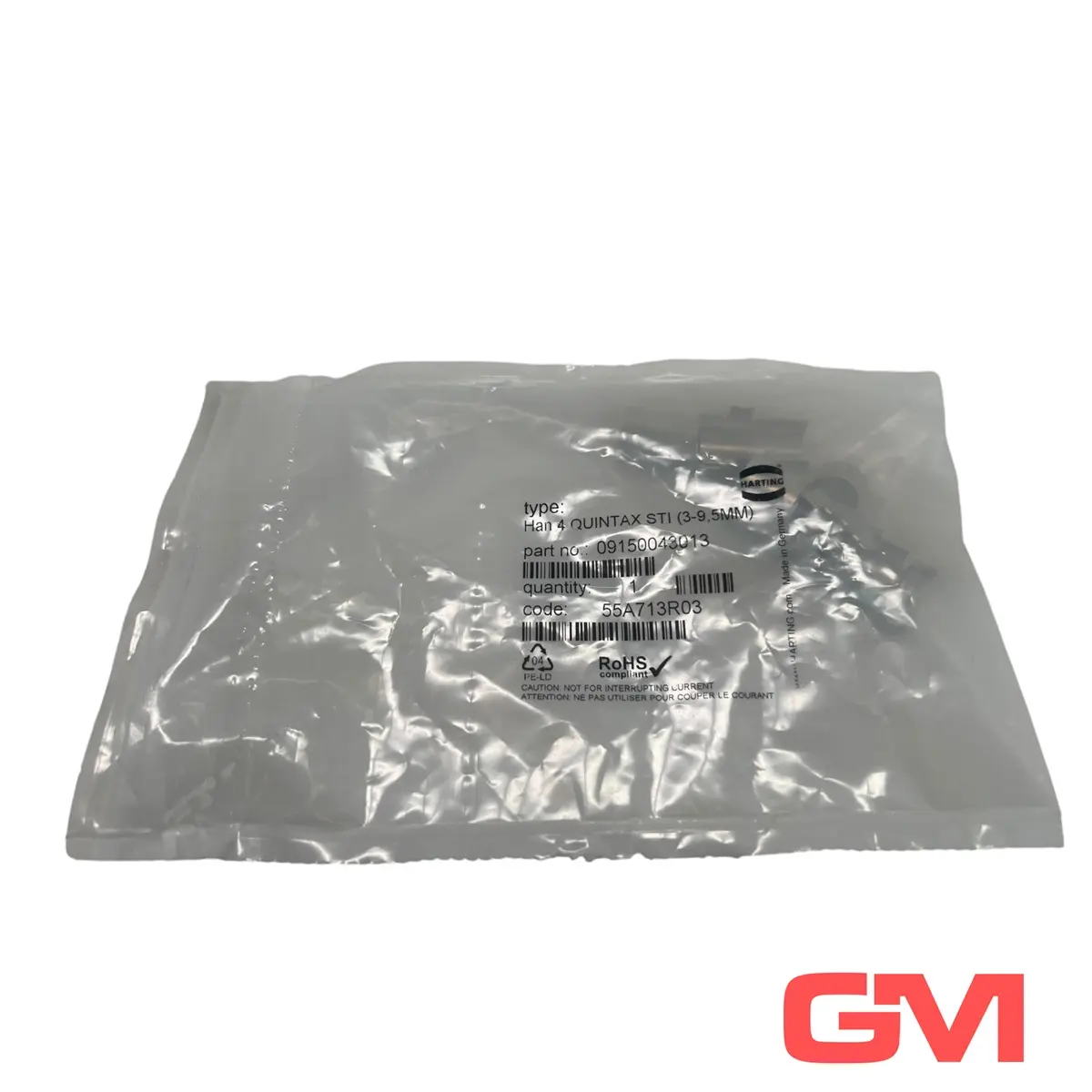 Produktfoto 1 von Harting Han 4 Quintax Stift 3-9.5mm 09150043013 male insert