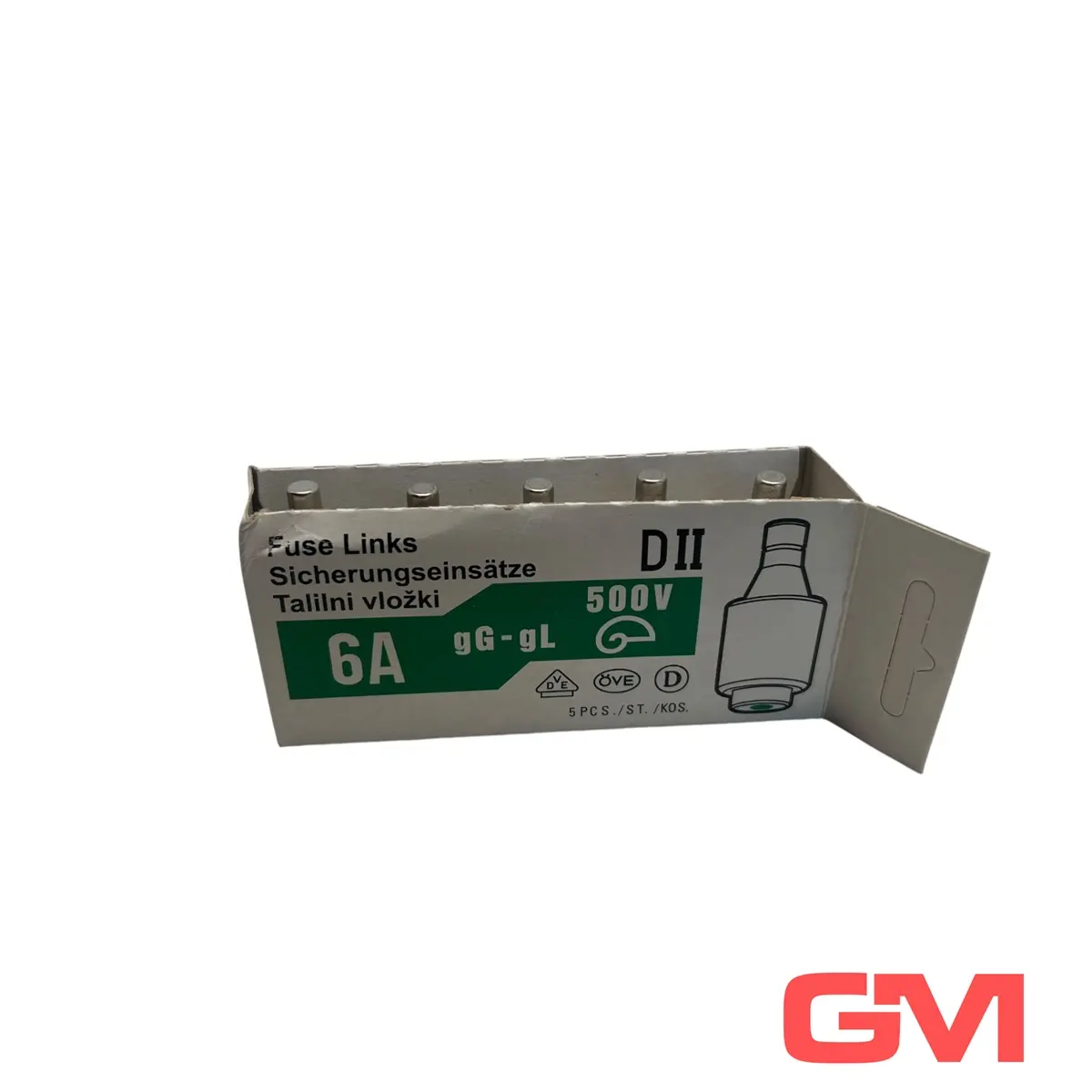 VE 5x ETI Sicherungseinsatz 2312403-01 fuse link DII 6A gG-gL 500V