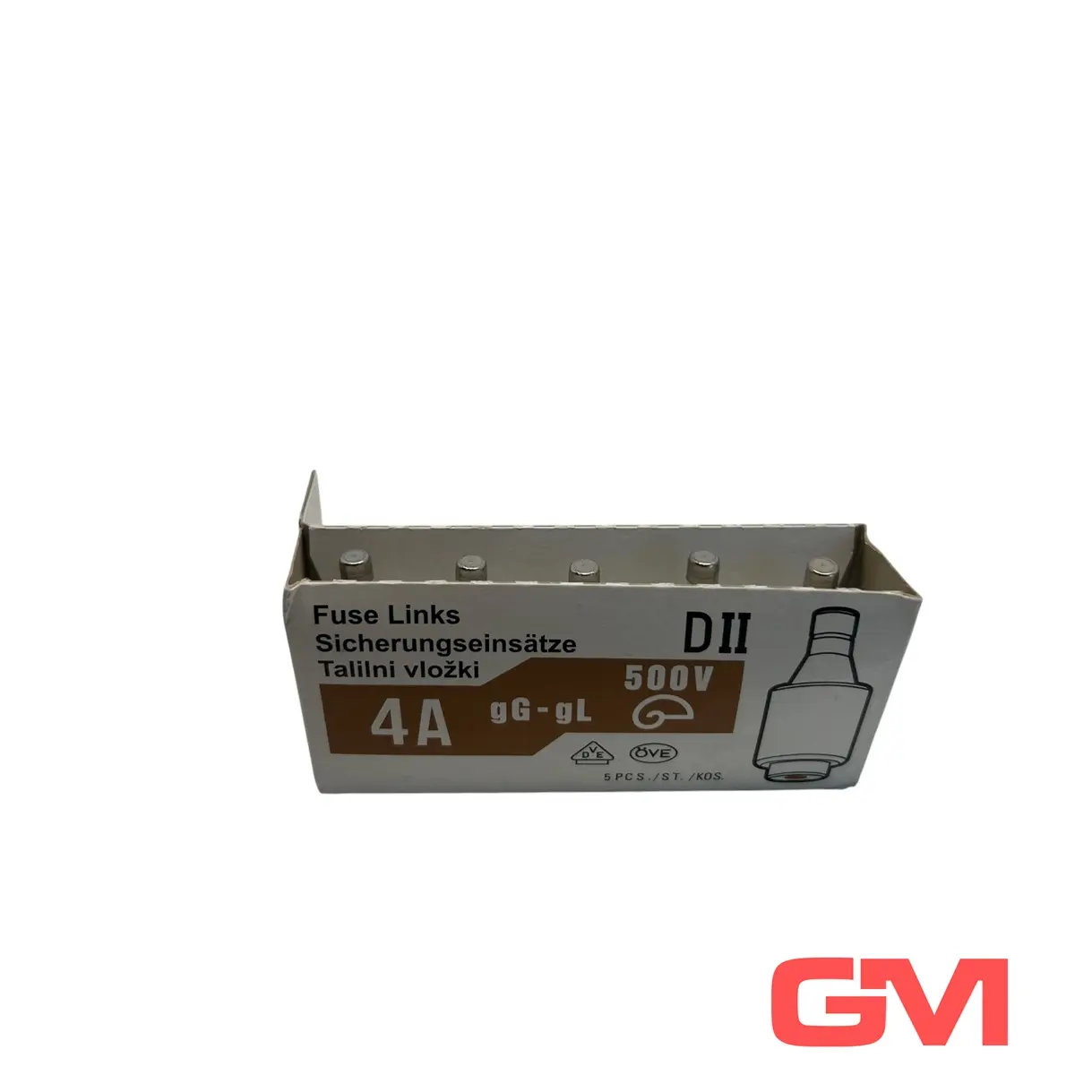Produktfoto 1 von VE 5x ETI Sicherungseinsatz 2312402-01 fuse link DII 4A gG-gL 500V