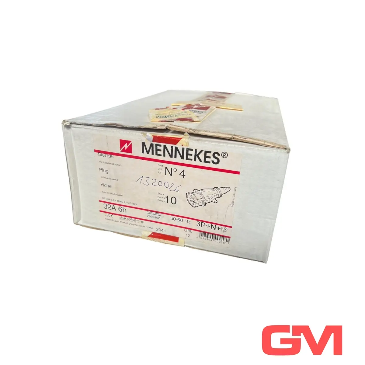 Produktfoto 1 von VPE 10x Mennekes Stecker AM-TOP Nr 4 plug 32A 6h 3P+N GBL 12