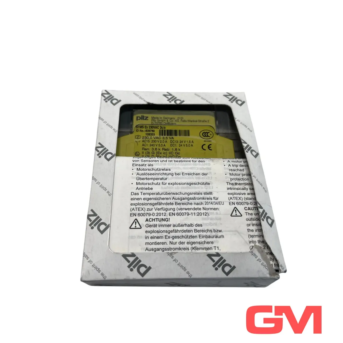 Produktfoto 1 von Pilz Temperaturüberwachungsrelais S1MS Ex 230VAC 2c/o monitoring relay 839760