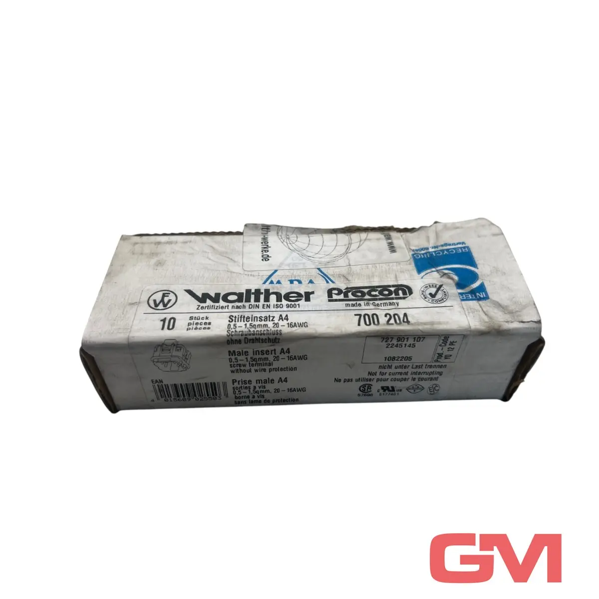 Produktfoto 1 von VPE 10x Walther Stifteinsatz A4 700204 male insert 0,5-1,5qmm
