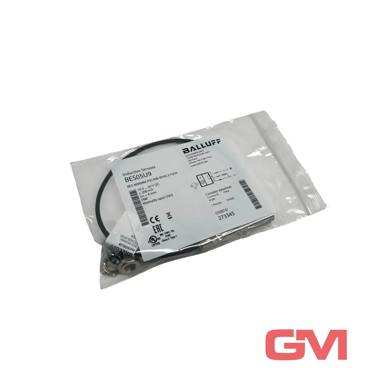 Produktfoto 1 von Balluff Näherungsschalter BES05U9 BES M08MM-PSC40B-BP00,3-GS04 proximity switch