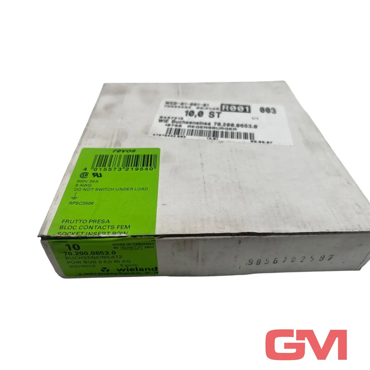 Produktfoto 1 von VE 10x Wieland Buchseneinsatz 70.200.0653.0 female insert POW BUS 6 6,0 40 AG