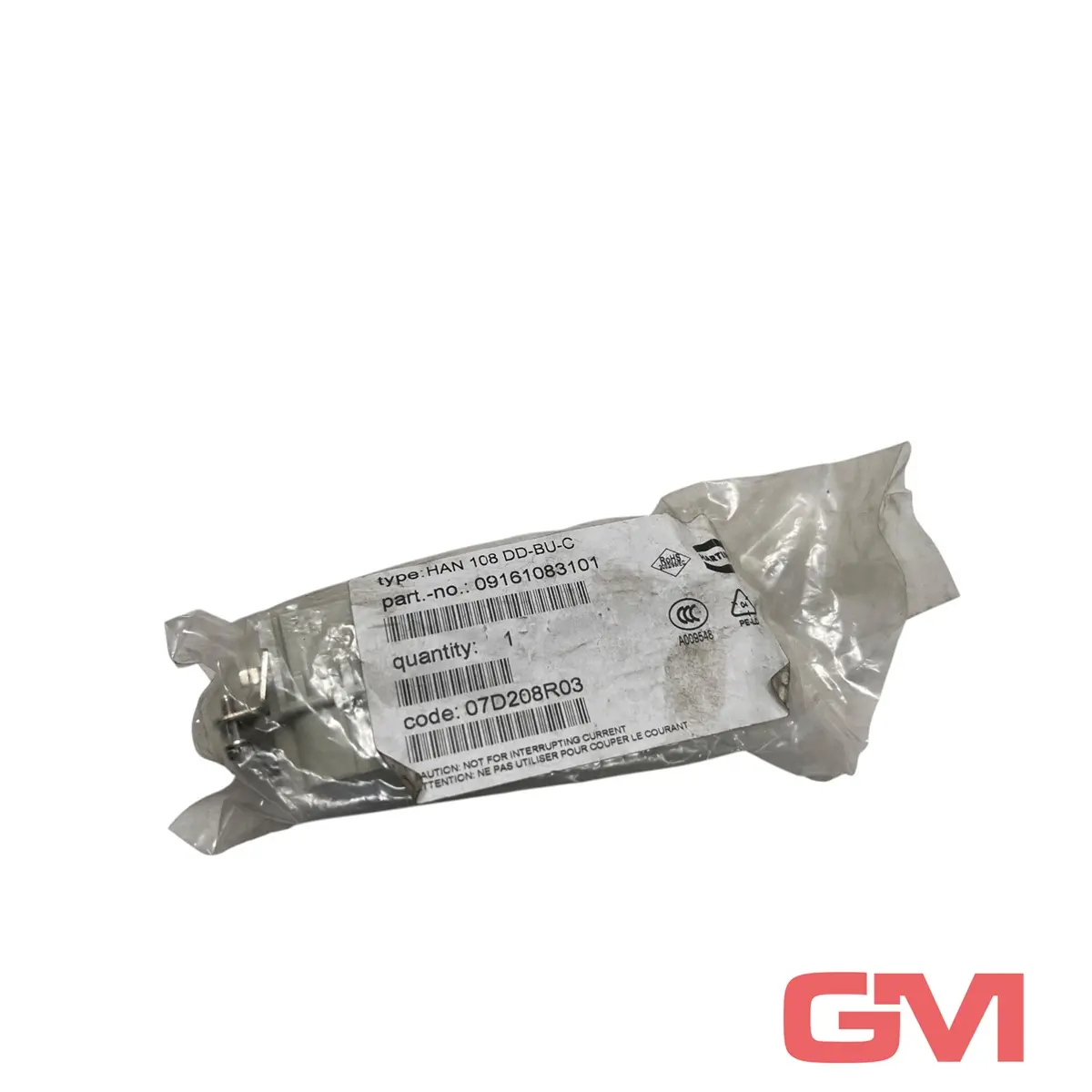 Produktfoto 1 von Harting Buchseneinsatz Han 108 DD-BU-C female insert 09161083101
